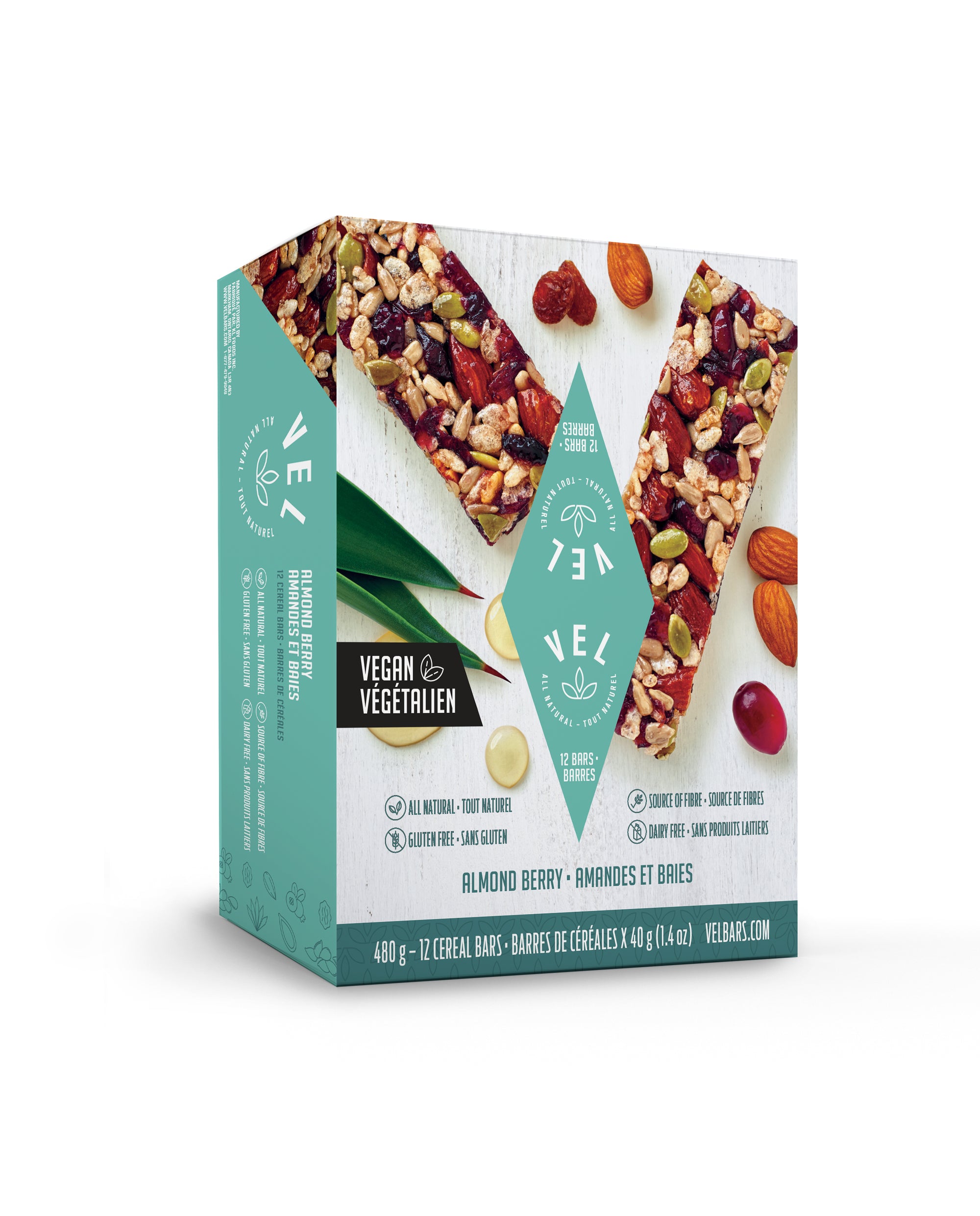 Vegan Almond Berry 12-pack - Vel Bars