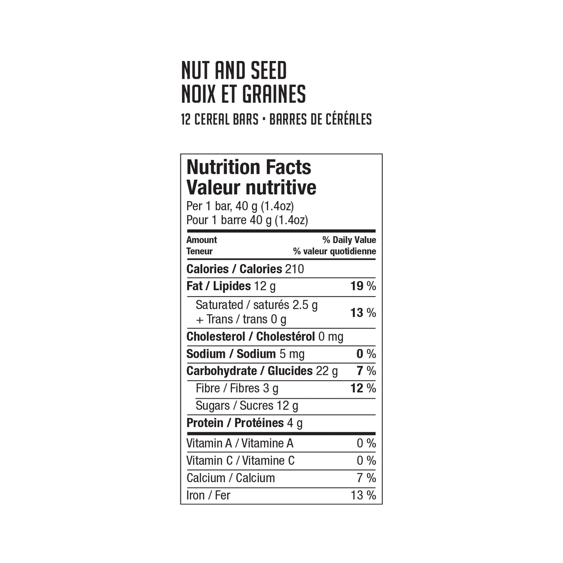 Nut & Seed 12-pack - Vel Bars